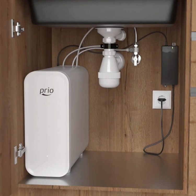 PRIO Avantgarde SDX800  прямоточная система обратного осмоса с электронным управлением премиум класса, Производительность: 800GPD (до 2,5 л./мин.), Подключение к крану: Подключение к комплектному крану, фото 